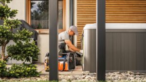 Hot tub installation