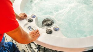 Hot tub installation