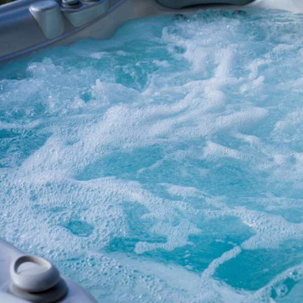 Hot tub water bubbling