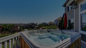 hot tub on the deck