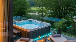 hot tub at VRBO rental