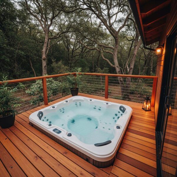 hot tub at Airbnb