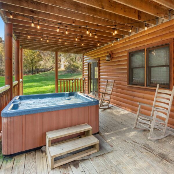 hot tub on porch