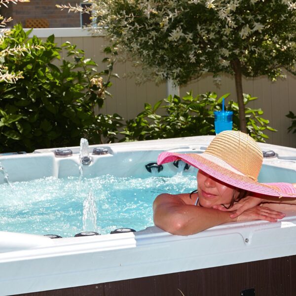 woman in hot tub 