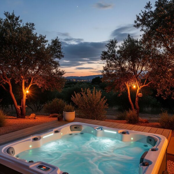 outdoor hot tub