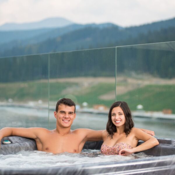 couple in hot tub