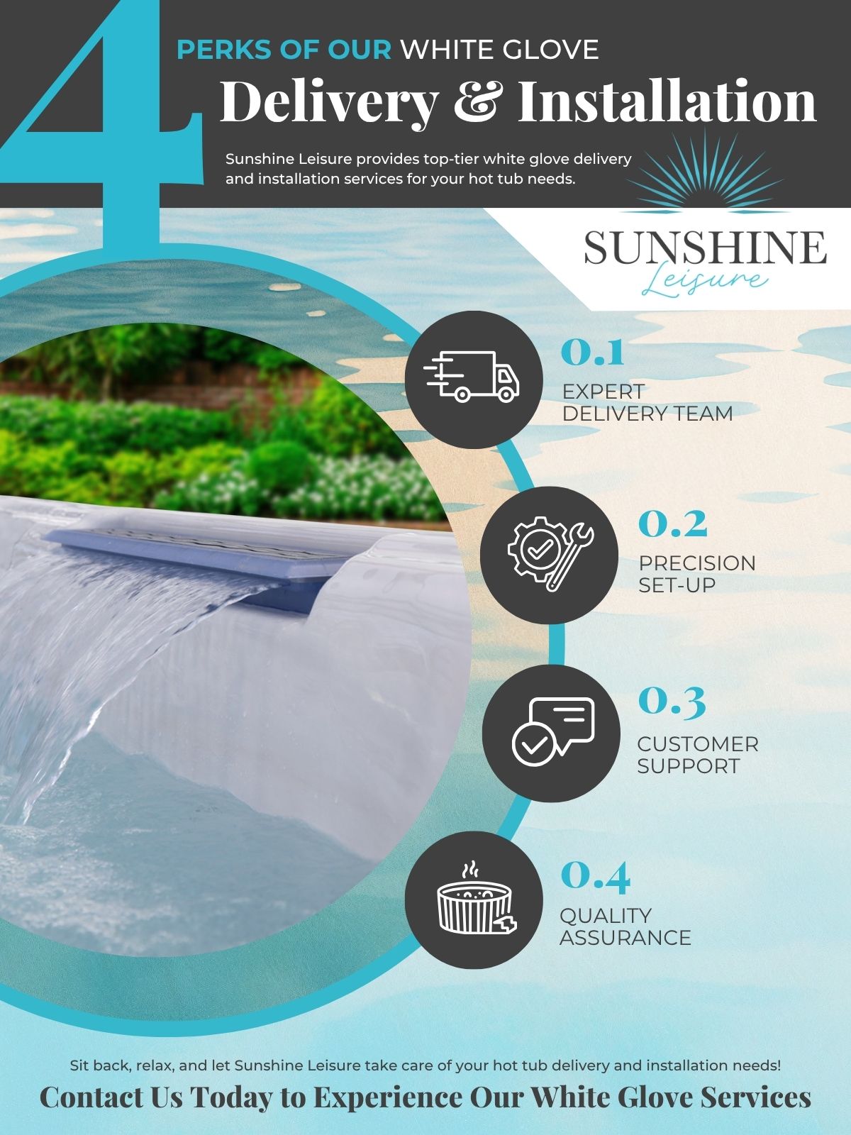 M62698 - Sunshine Leisure - White Glove Delivery and Installation Services